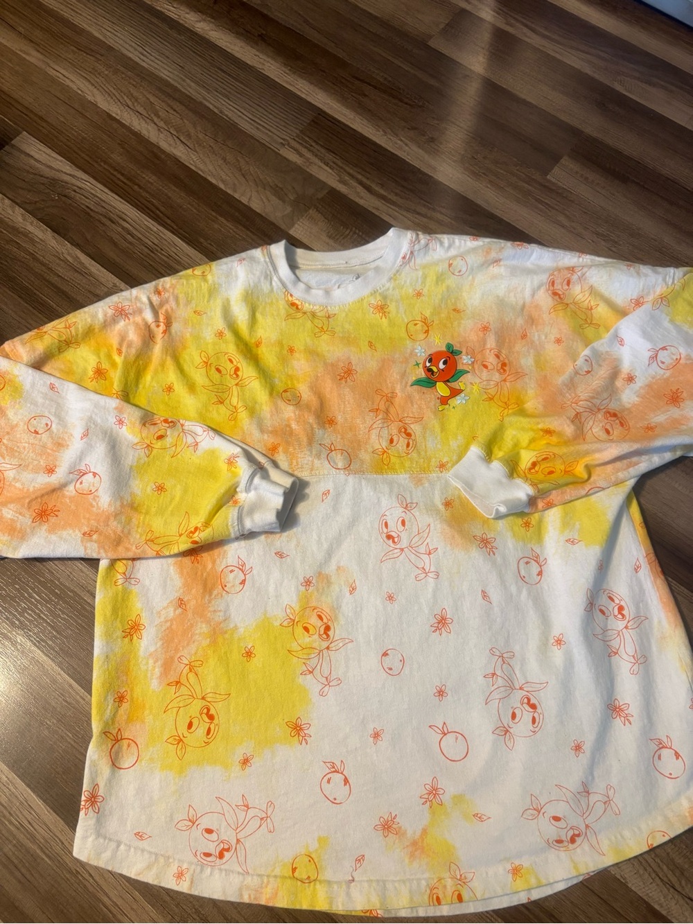 Disney Orange Bird Hello Sunshine Themed Cartoon Tie-Dye Spirit Jersey